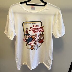 Let's Summon Demons WhiteGraphic Tee